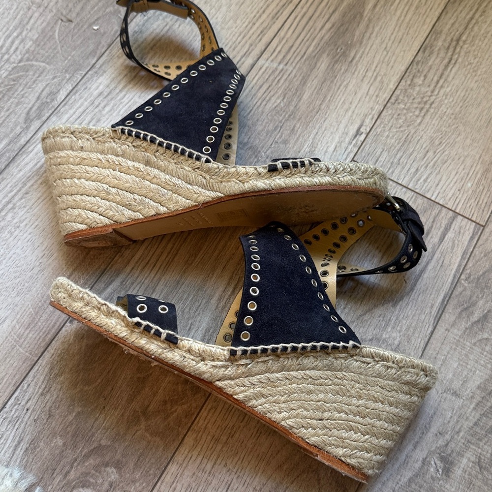 Isabel Marant Suede Iriane Wedge Espadrilles 39 9 - Picture 11 of 12